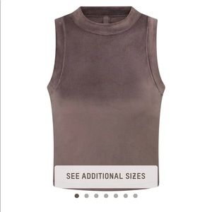 Skims Velour sleeveless top L